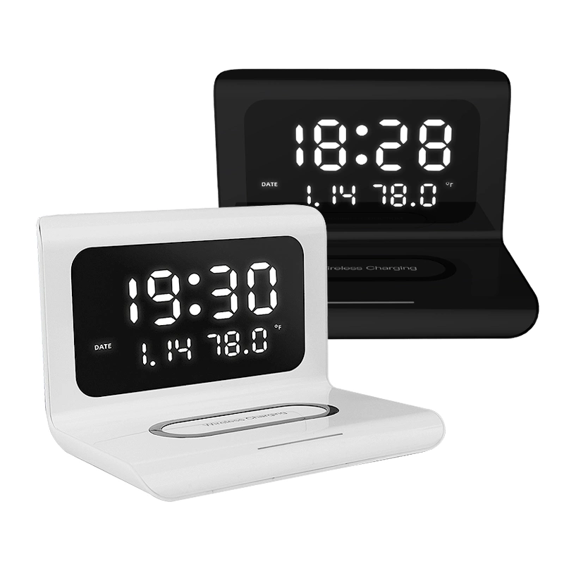 Kingstar Multi-Function 10W LCD Screen and Alarm Clock Calendar Universal Wireless Phone Charging Pad Charger