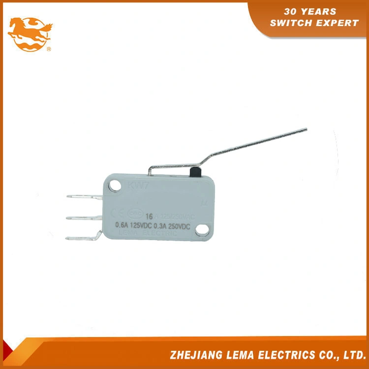 Extra-Long Bent Arm Side Common Terminal Grey Micro Switch Kw7-94D Automation Equipment with CQC and CE