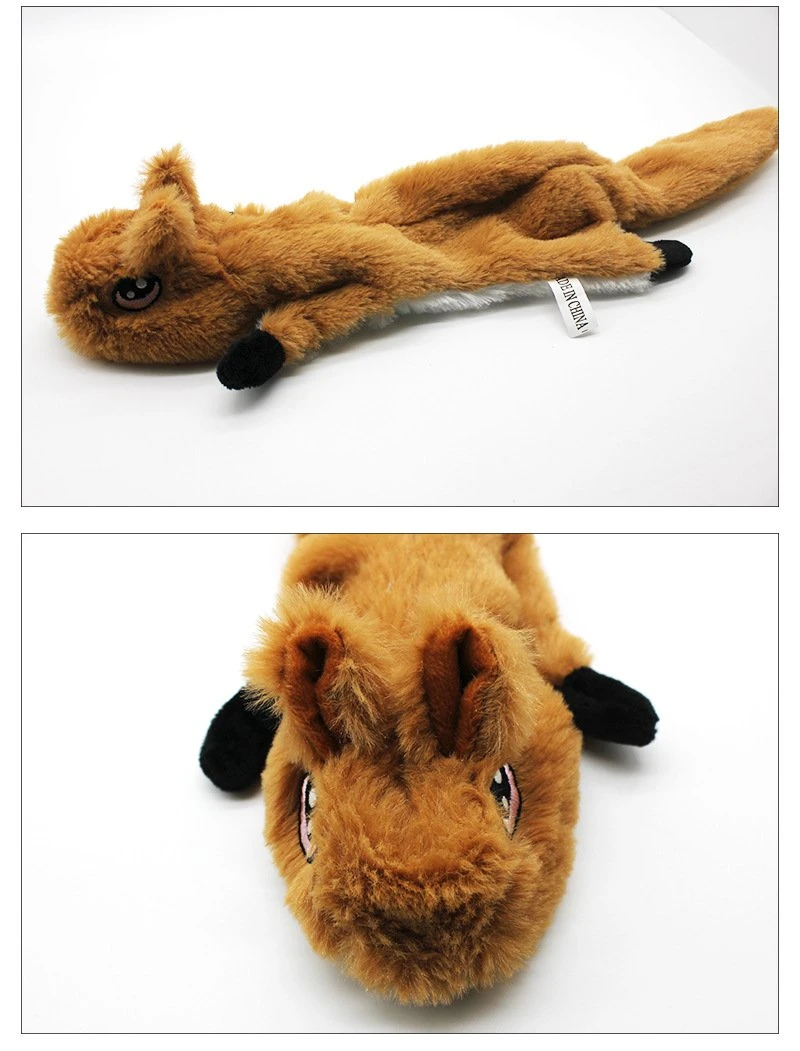 Chewy Animal Shape Stuffing Free Plush Pet Toy