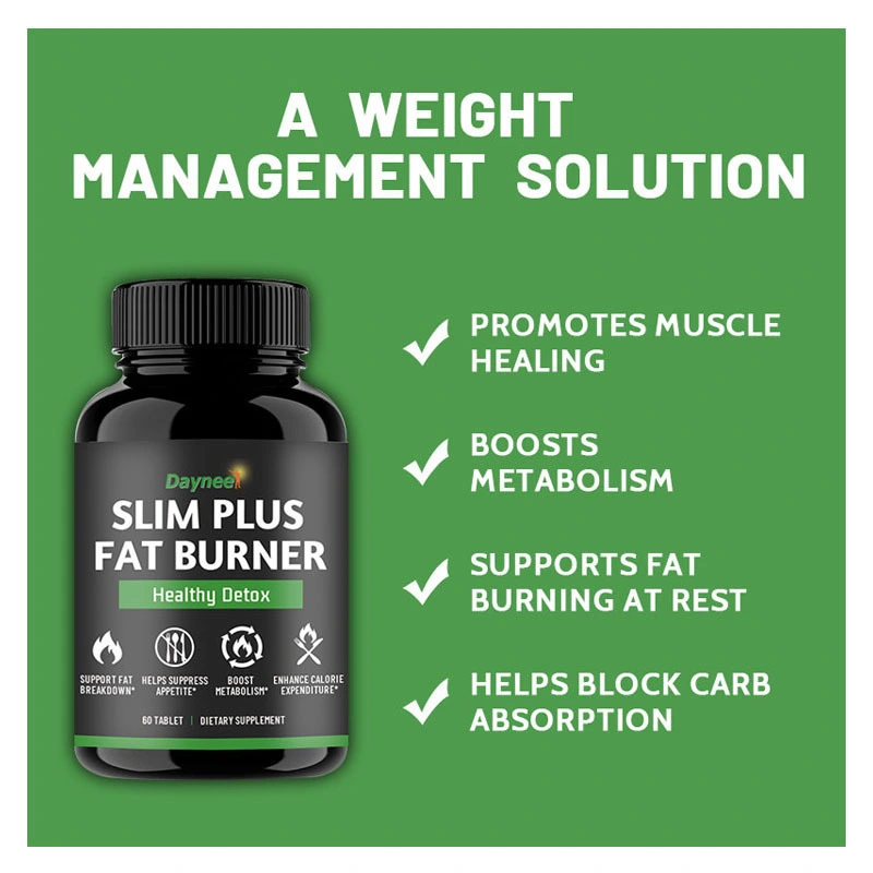 Slim Fat Burner Plus Tablet Píldoras para suprimir el apetito aumentar el metabolismo reducir el peso calorías