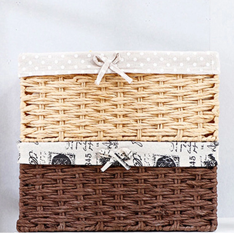 Woven Basket Desktop Toys Sundry Snacks Food Decorative Storage Baskets