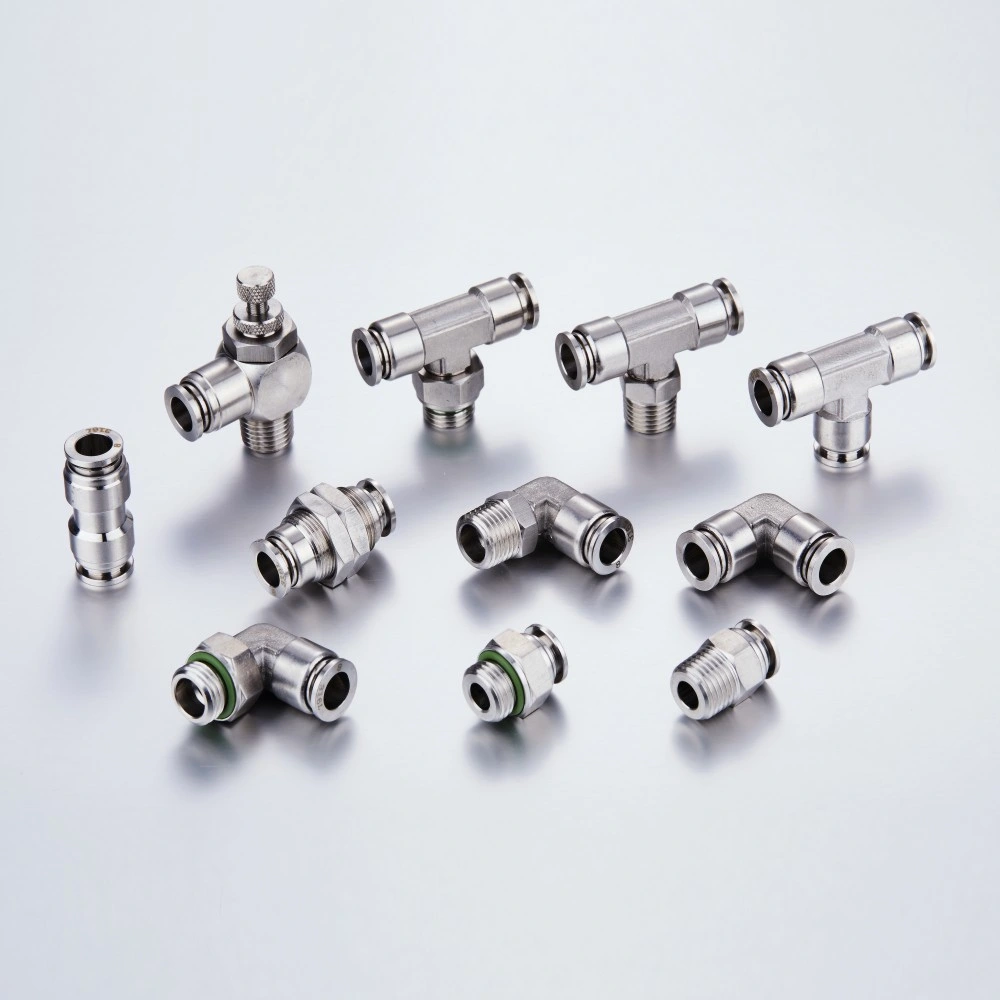 Ipa Good Quality Pneumatic Pipe Fitting Double Nipple Male Thread Tube Air Fitting