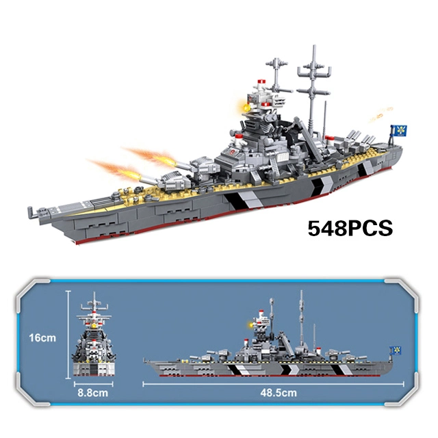 Woma Toys Manufacturers Battleship Model War Fleet Ship Battle Ships Model Educational Building Blocks Puzzle Game Toy DIY Children Toy