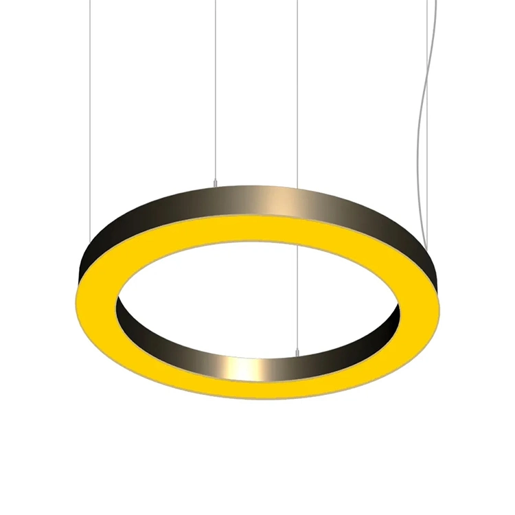 Nouveau design Pendentif Bague LED RVB Lampe à LED circulaire lustre Suspension d'éclairage de l'aluminium pour High-Class restaurant, club de nuit