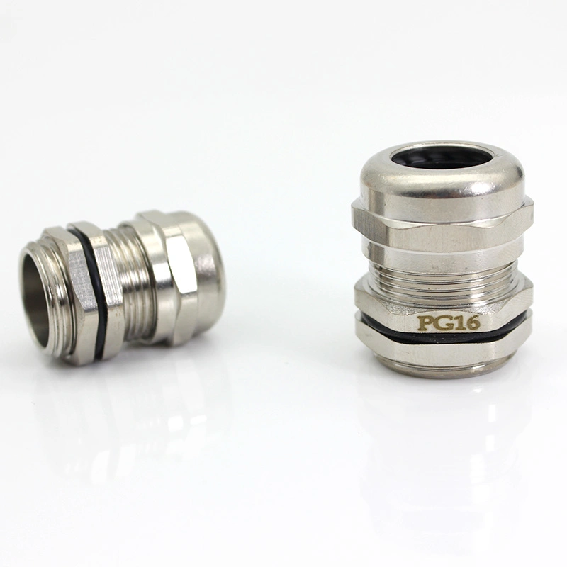 Electric Pg Series Through Type Waterproof Brass Cable Gland Customization Metal Connector