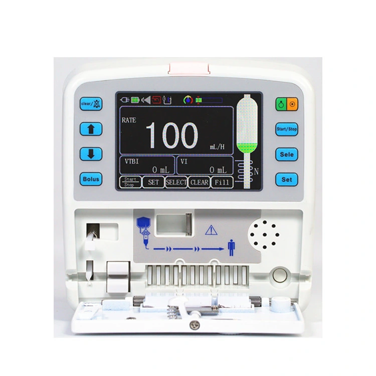 Pantalla LCD táctil de 3,5 pulgadas IV Objetivo automático de la bomba de infusión controlada