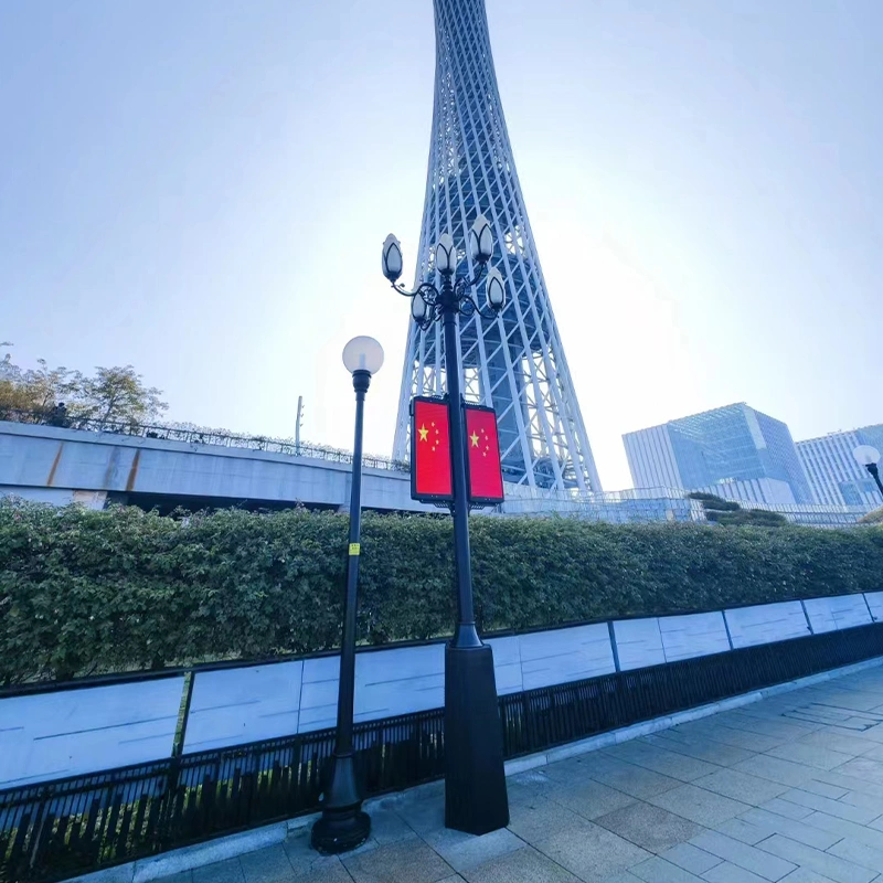 Ecran LED étanche IP65 pour lampadaire de route P6 Panneau publicitaire à DEL pour poteau lumineux extérieur