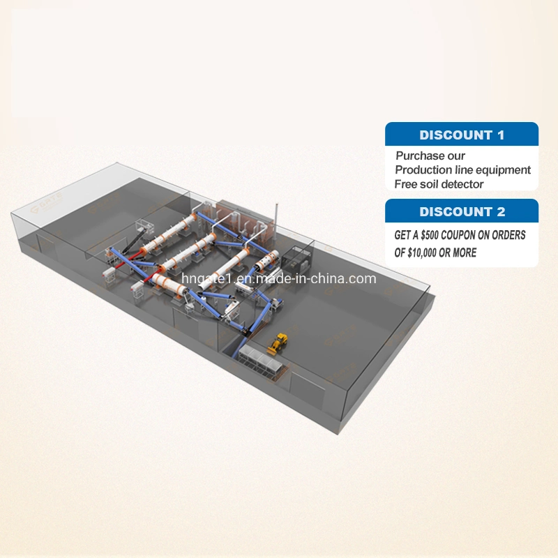 Gate 10-15t/H DAP Price 50kg Bag Making Machine Automatic Phosphate Fertilizer Production Line