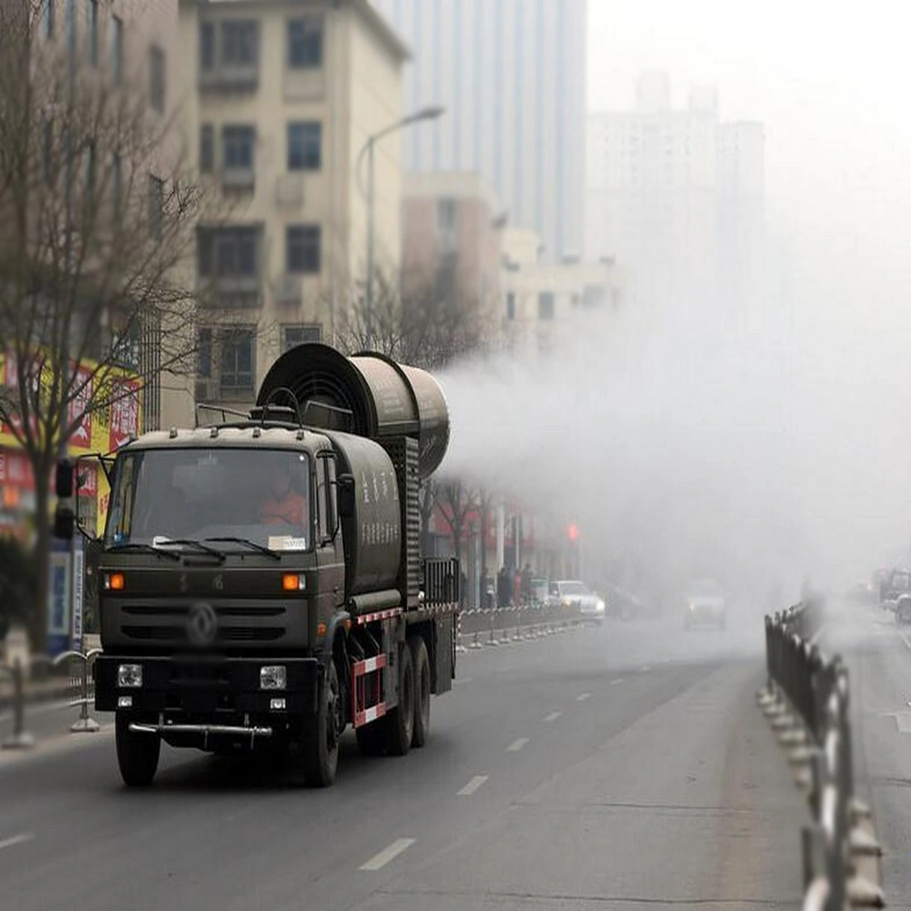 Protection de l'environnement écologisation urbaine Mobile Mist City Street Suppression Gun Pulvérisateur de chariot d'eau à poussière Canon antibrouillard monté sur fumigation Machine