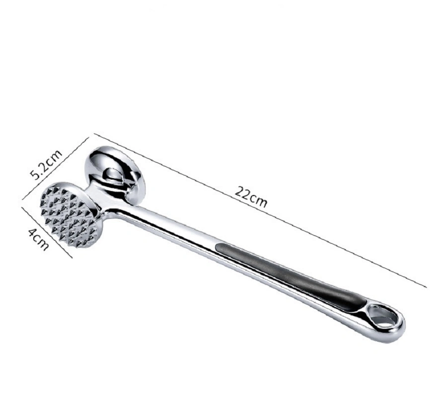 Zinc Alloy Meat Tenderizer Double Sided Non-Slip Handle Meat Mallet Kitchen Tool Esg16353