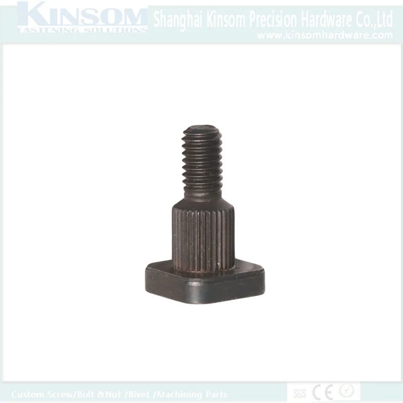 Auto Part Fastener/Machine Screw Steel Black Phosphated Galvanized M4 M6 Knurled Square Neck Screw/Black Screw/Custom Steel Screw