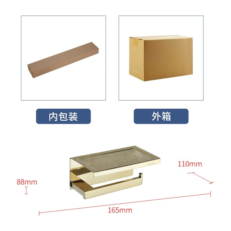 Stainless Steel Bathroom Paper Holder Customized Design Paper Shelf