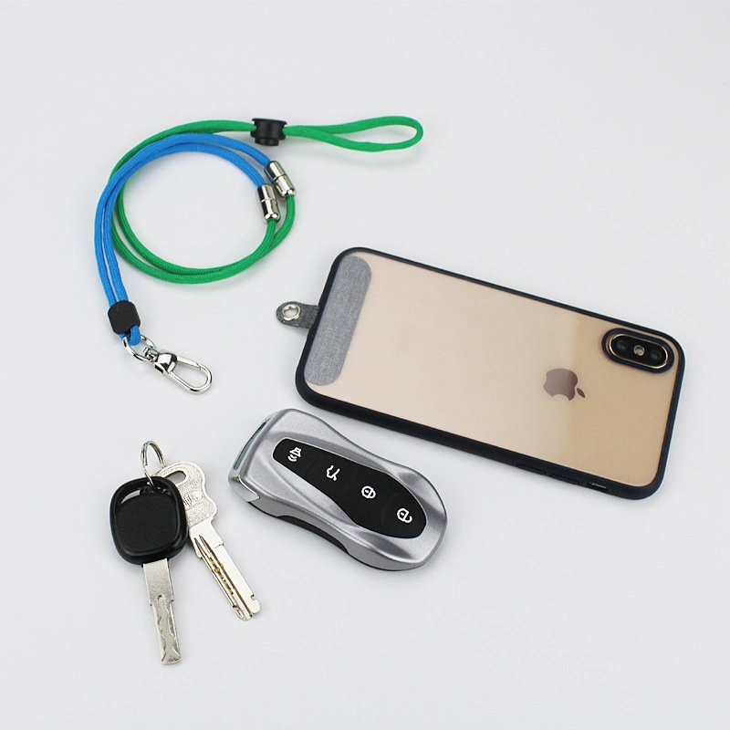 Segmented Mobile Phone Lanyard 2-in-1 Wrist Halter Neck Rope Key Chain Badge Card Holder Lanyard Anti-Loss