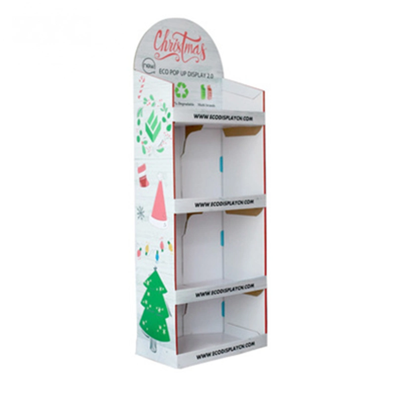 Free Design Nail Polish Cardboard Paper Stack Display Floor Stand, Cosmetic Cardboard Display