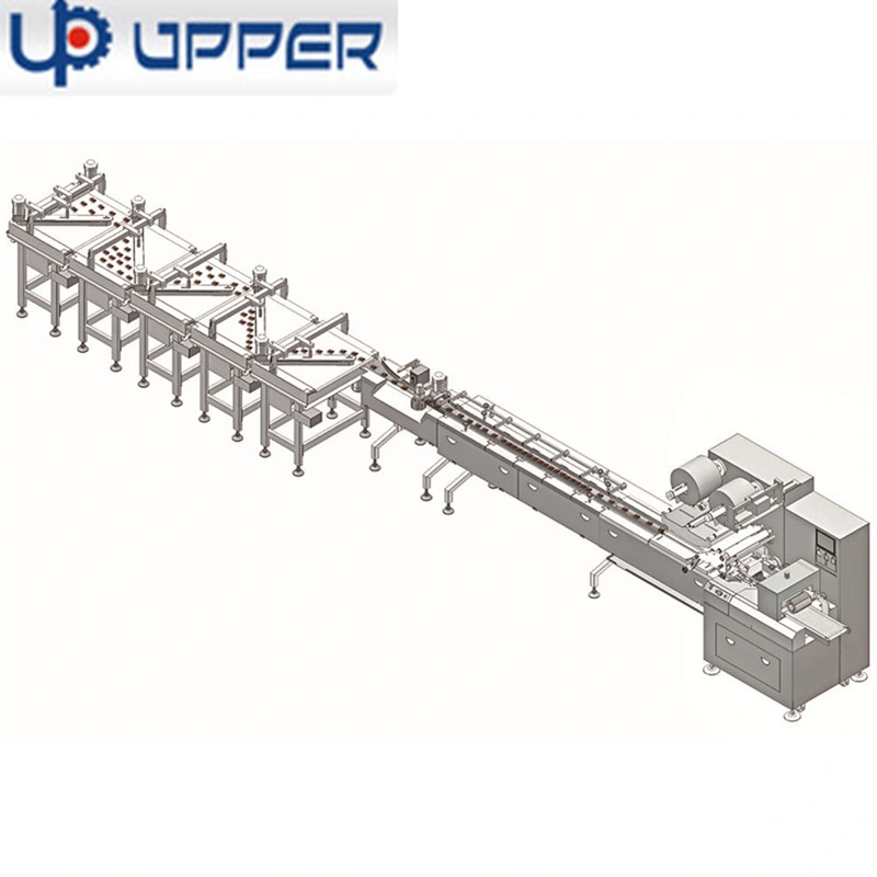 Equipos de embalaje de alta velocidad de línea de envasado para Chocolate 3 paquete sellado lateral