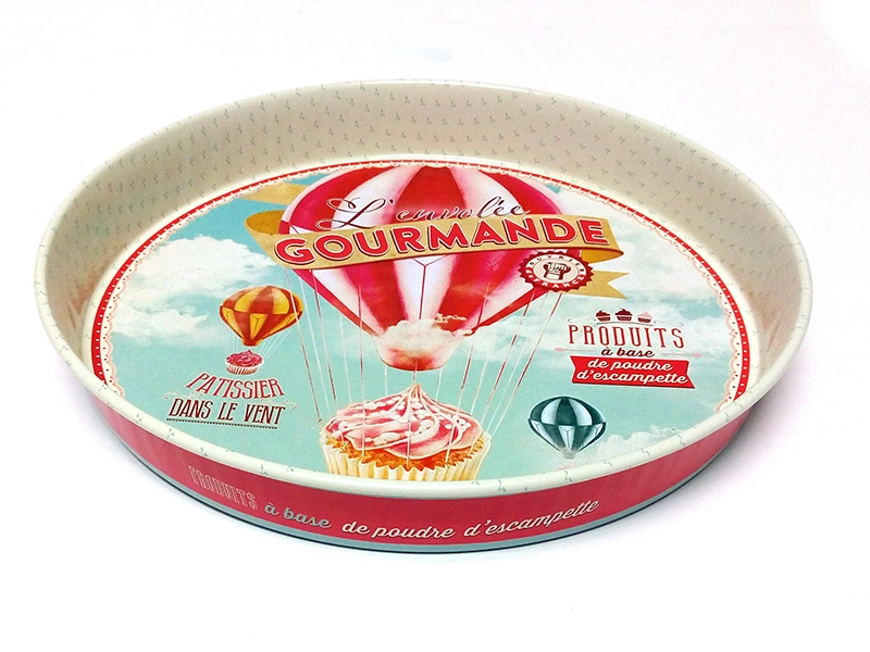 Rectangular Biscuit Box Tin Can Sealing Lid Can Be Customized Size Lid with Handle Metal Tray