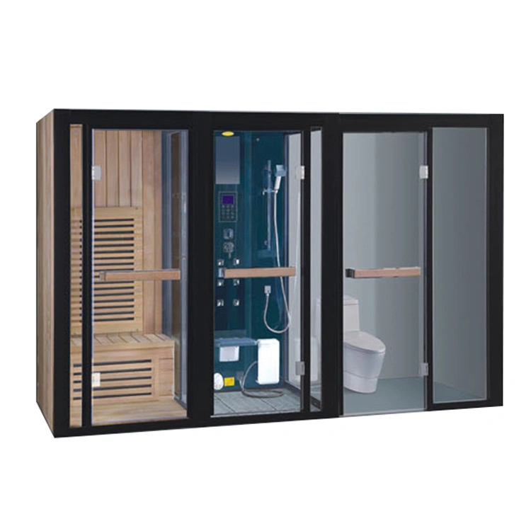 Couverture de salle de bains en plein air infrarouge Mini baignoire douche spa Sauna humide sec du bois et de la vapeur