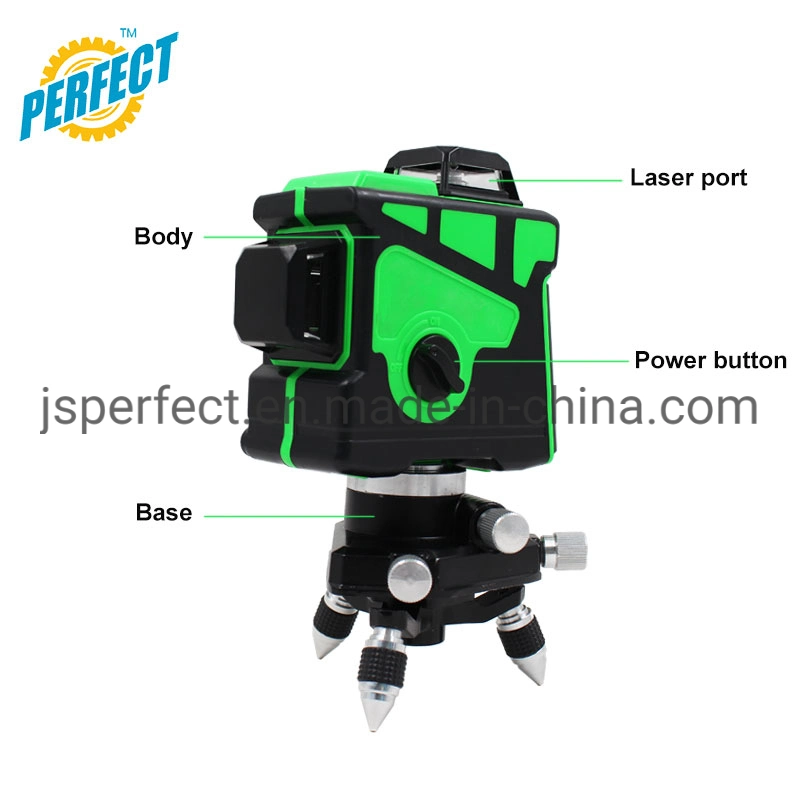 Electronic Handheld 3D 12 Green Beams Rotary Laser Level