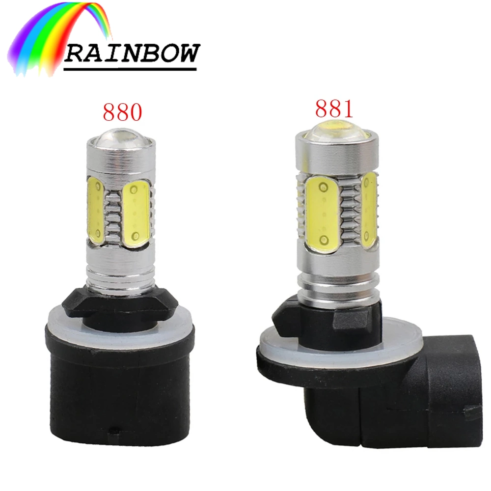 2PCS High Power Lamp 6000K White H27W/1 880 890 899 892 893 884 885 LED Replacement Bulb for Car Fog Light Daytime Running Light