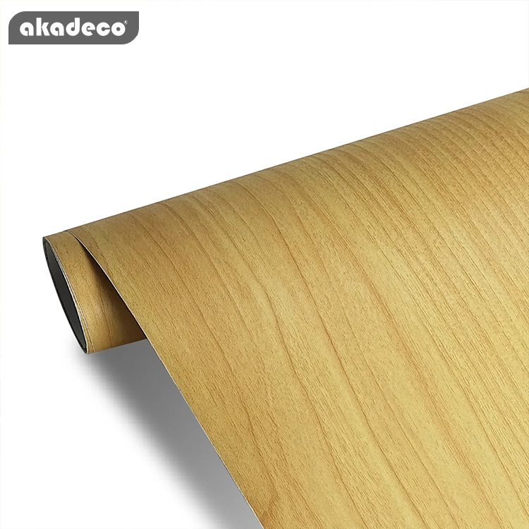 La marca, la práctica transpirable Akadeco limpia moda imitación 0,12 mm Madera impermeable de PVC de la decoración del hogar tapiz