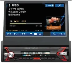 Single DIN Car Accessories Electronics Retractable Panel Car MP5 Audio