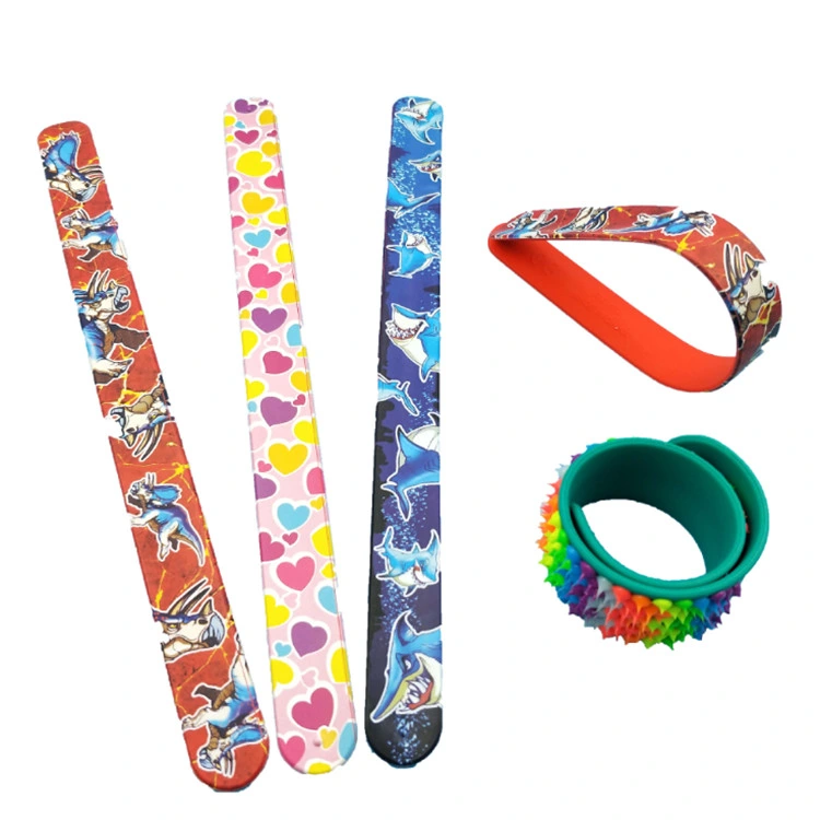 Party Gifts Personalized Slap Bracelet Custom Flexible Pat Silicone Slap Wristband