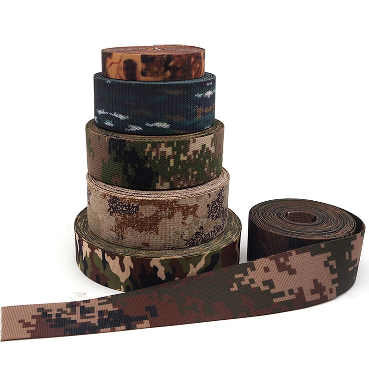 Cuatom Green Belt Tactical Polyester Nylon Camo Military Style Spec Jacquard Webbing