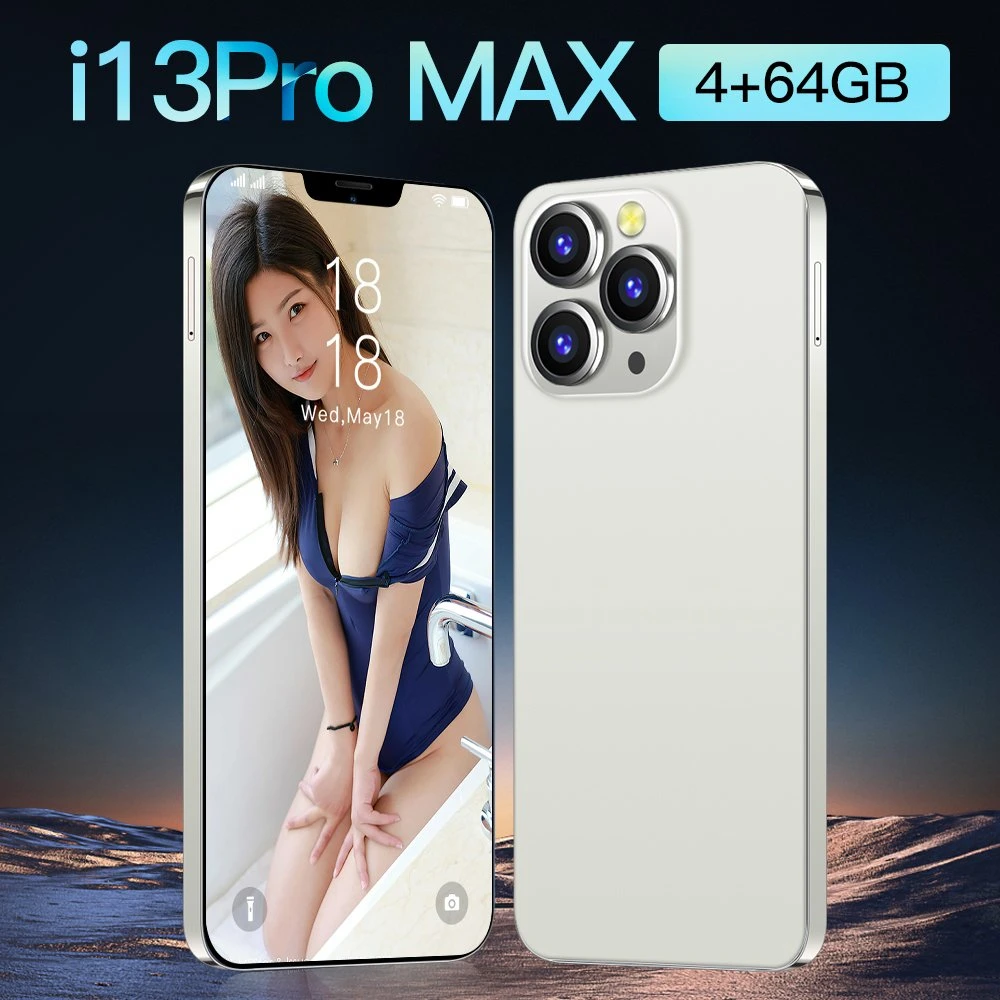 I13 PRO Max bateria de 6800 mAh, 64 GB, 128 GB, Smart Phone 6.7 Ecrã inteiro de ecrã de ecrã inteiro desbloquear telemóvel