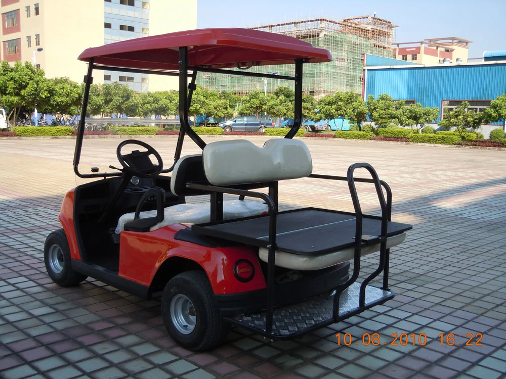 Red 4 Seater Golf Buggy, off Road Electric Golf Cart with Sunshade