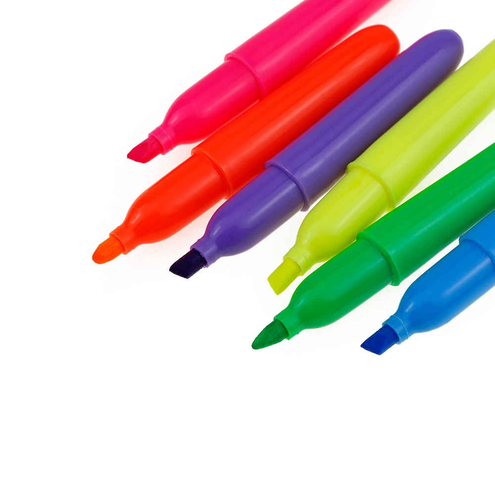 Bullet/Chisel Tip Highlighter Pen Customize Packaging Aesthetic Highlighter Marker