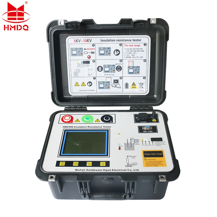 5KV/10kv Medición de resistencia de aislamiento de Tester medidor con varilla de descarga