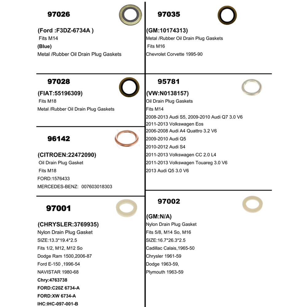 in Stock Automotive Parts Metal/Rubber/Copper/Stainless Steel/Blue Gray Aluminium Oil Drain Plug Gasket Flat Washer