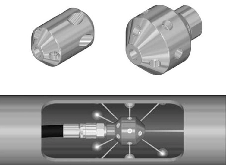 22000psi High Pressure 6&prime; &prime; Badger Nozzle for Bend Pipe Cleaning