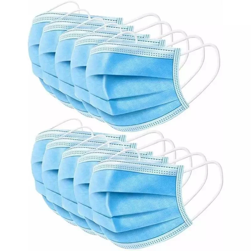 50 PCS 3-Ply Disposable Mask Comfortable Sanitary Mask for Dust Safe and Breathable Protection and Personal Health