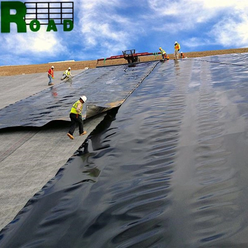 Customized UV Resistant HDPE PVC EVA Anti-Seepage Geomembrane Film for Black Landfill Site Price Pond Liner Manufacturer