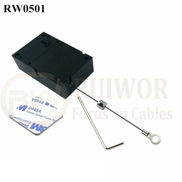 RW0501 boîtier de tirage antivol Cuboid avec cosse à anneau interne Trou 3 mm 4 mm 5 mm pour option