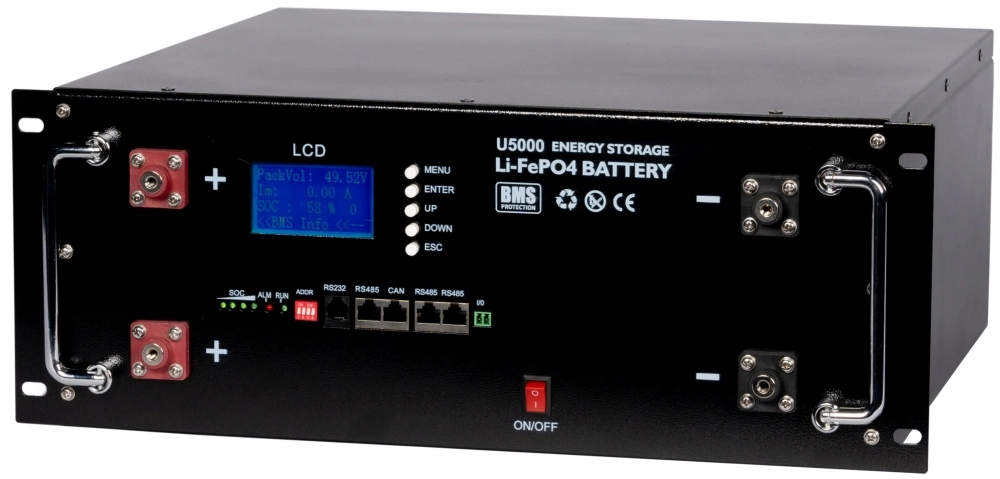 Best Performance LiFePO4 Rechargeable Battery Rack Mounted Battery Cabinet Energy Storage System