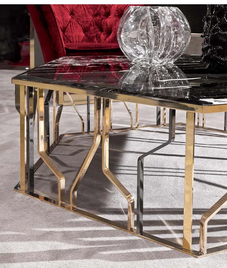 Metal Frame Metal Table Base Stainless Steel Brass or Champagne Mirror Finish