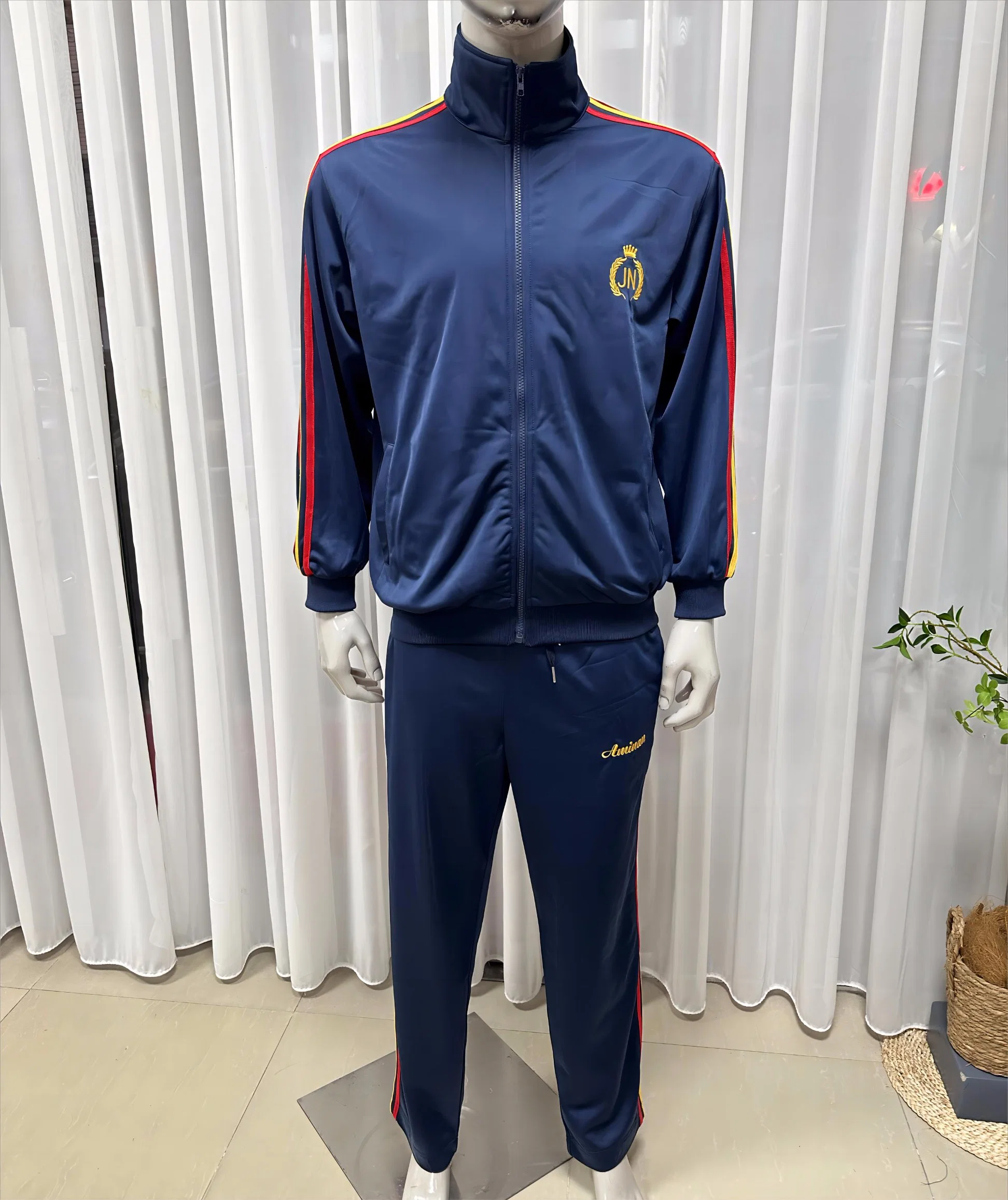 Veste de football personnalisée avec fermeture éclair intégrale de haute qualité Vêtements de sport