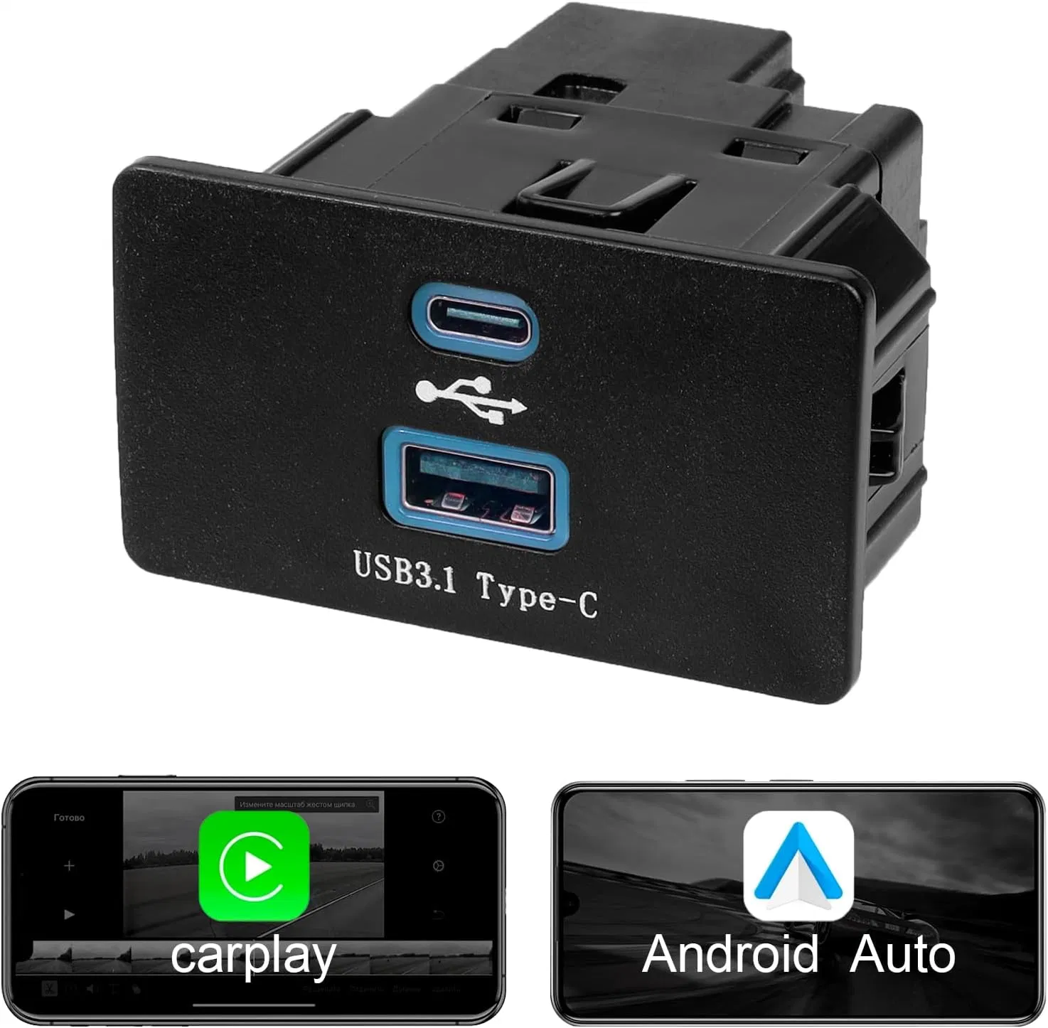 Pour la synchronisation 3 Ford Carplay USB+C de type module USB-C Hub HC3z-19A387-B HC3t-14F014-a