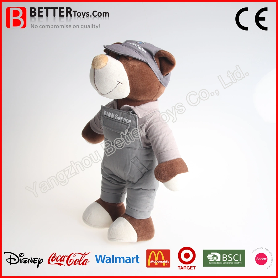 Direct Factory New Design Soft Cute Plush Stuffed 4s Store Locomotive Dress Teddy Bear Toy