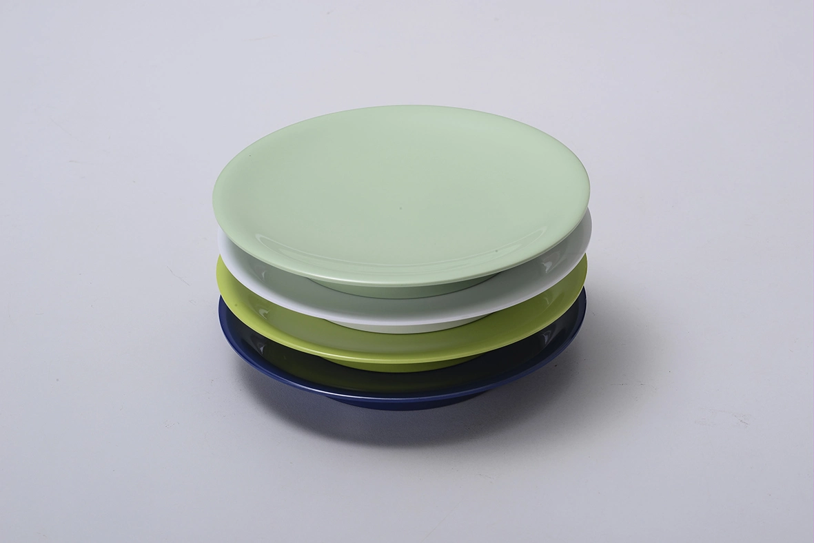 Custom Logo Japanese Plastic Melamine Round Conveyor Belt Sushi Plate for Sushi Train