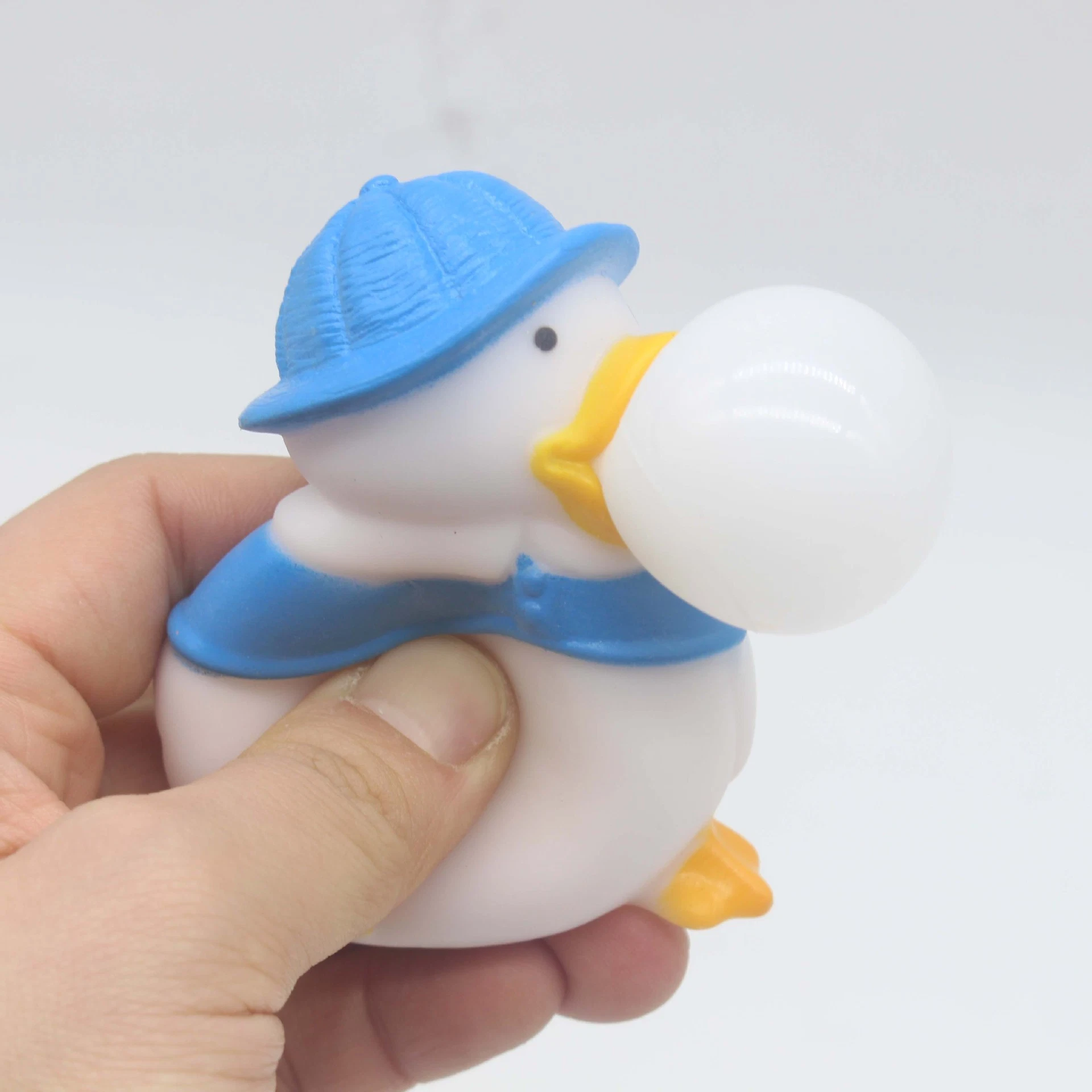 Squeeze Spit Bubble Duck Blow Balloon Duck Decompress Toy