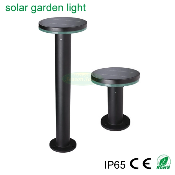 LED solar Bollard para exterior com controlador de carregamento solar de alta potência CE Luz de jardim com painel solar de 5 W e luz LED