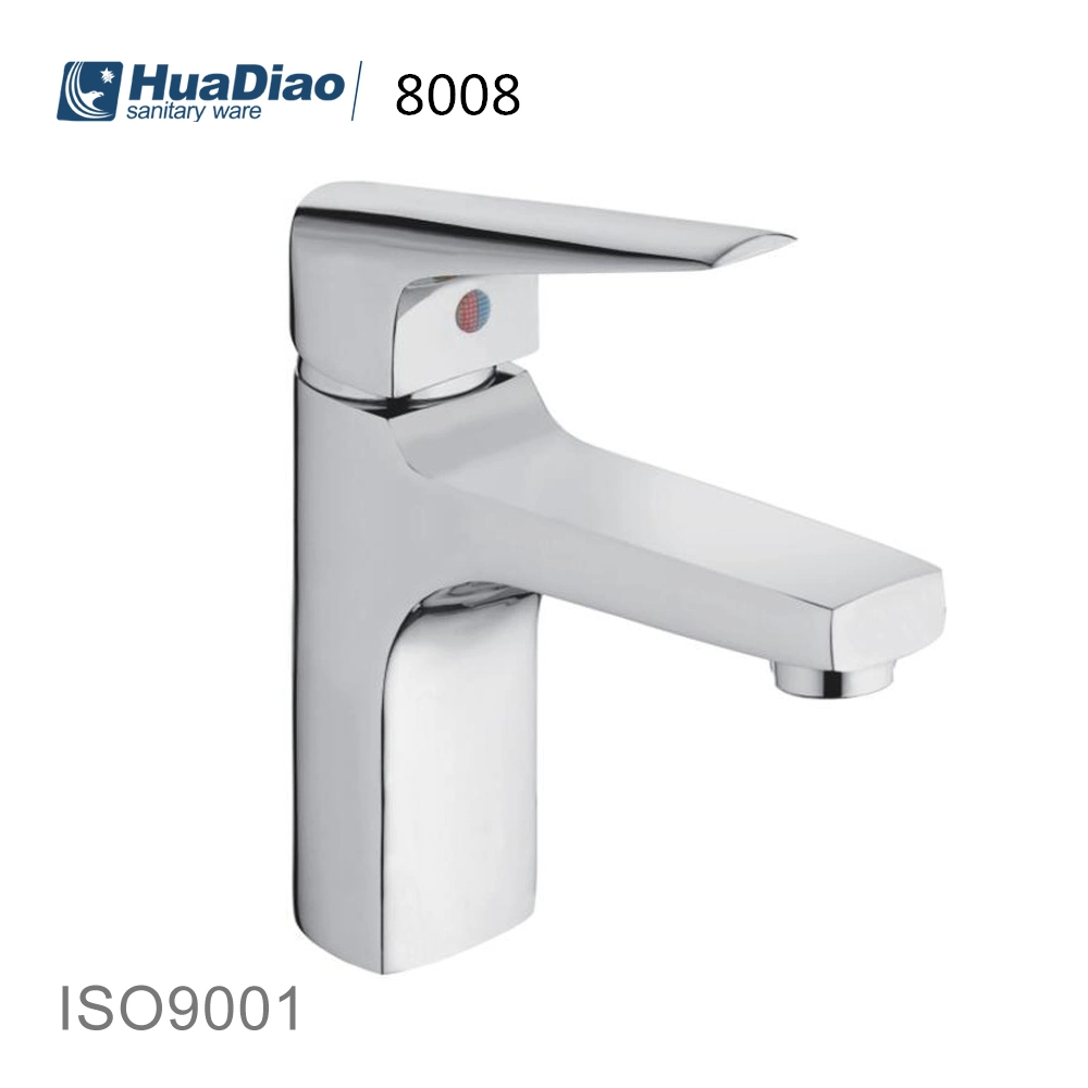 Square Brass Chromed Bidet Mixer Faucet in Bathroom