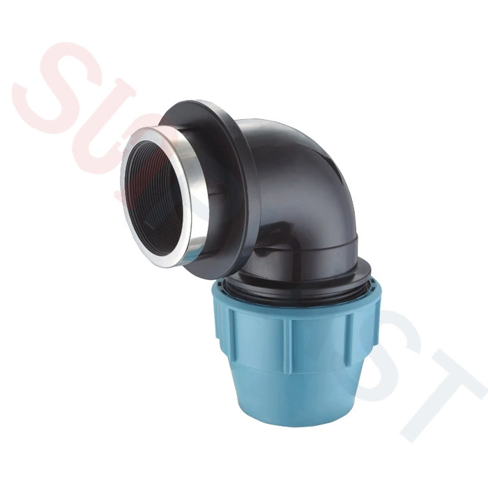 Pn16 Female Elbow PP Clamp Saddle HDPE Pipe Fitting Ball Valves PP Compression Fittings