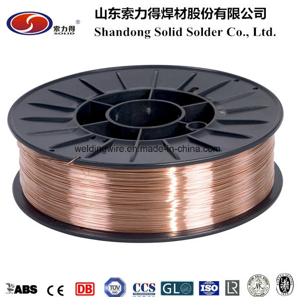 Copper Coated Alloy Mild Steel Aws A5.18 Er70s-6 CO2 Arc Mag MIG Welding Wire