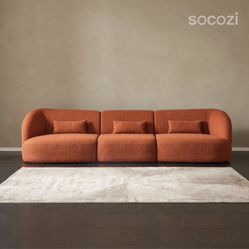 Modernes Wohndesign Wohnzimmer-Set Leinen Samt Stoff Couch Möbel Sofa