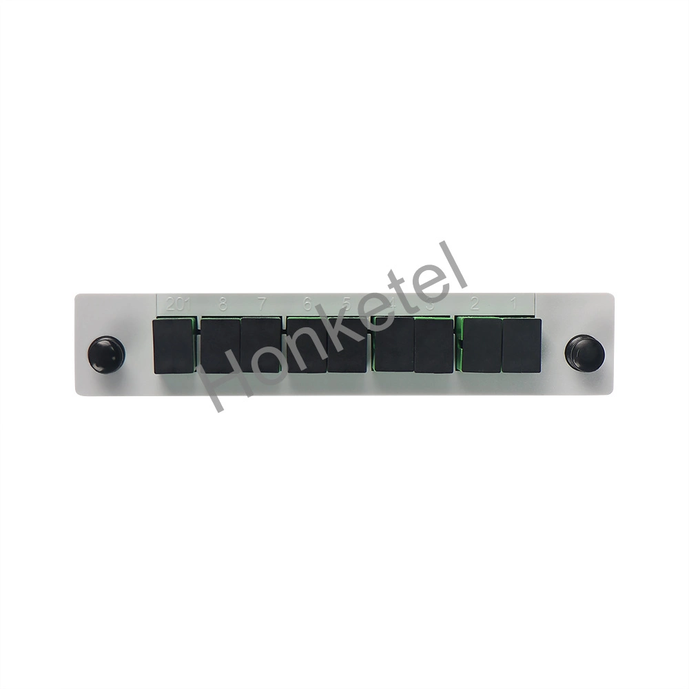 1* 8 Tipo de cuadro Lgx PLC Splitter para Redes Ópticas Pasivas FTTX &amp; CWDM y DWDM y óptica del sistema de televisión por cable con conector SC/APC