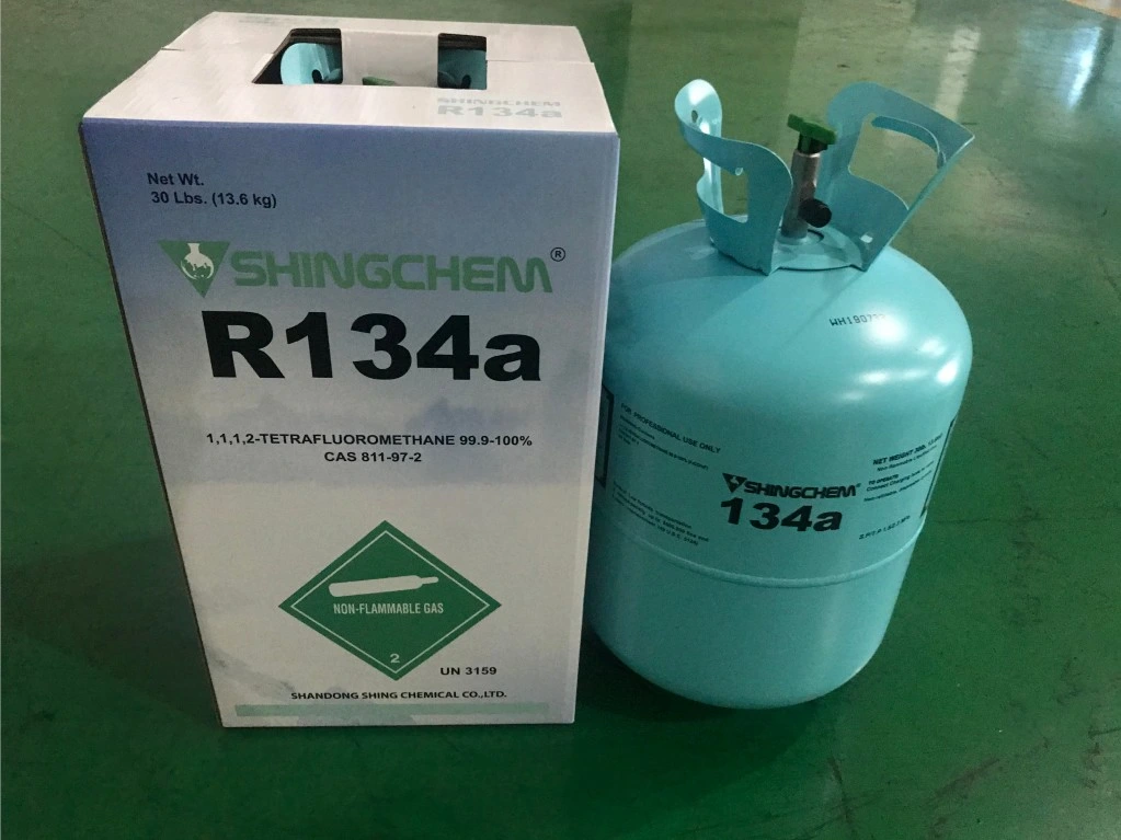 Condición de suministro de aire de fábrica un 99,9% de pureza 13,6 Kg de gas refrigerante R134A.